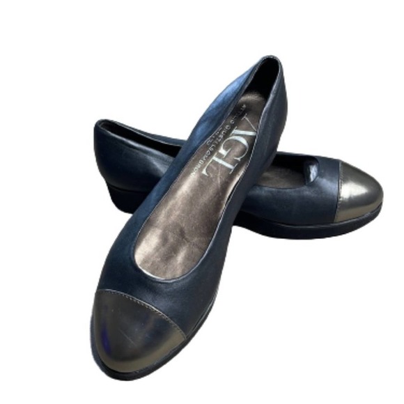 Agl Shoes - AGL ATTILIO‎ GIUSTI LEOMBRUNI  N512012 SIZE  36.5  BLACK LEATHER PLATFORM